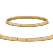 Baguette Set Bangle Bracelet